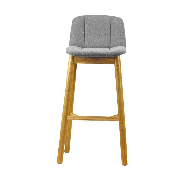 Modern Furniture Chair Fabric Upholstered Chair Wooden Stool Bar Chair for Sale