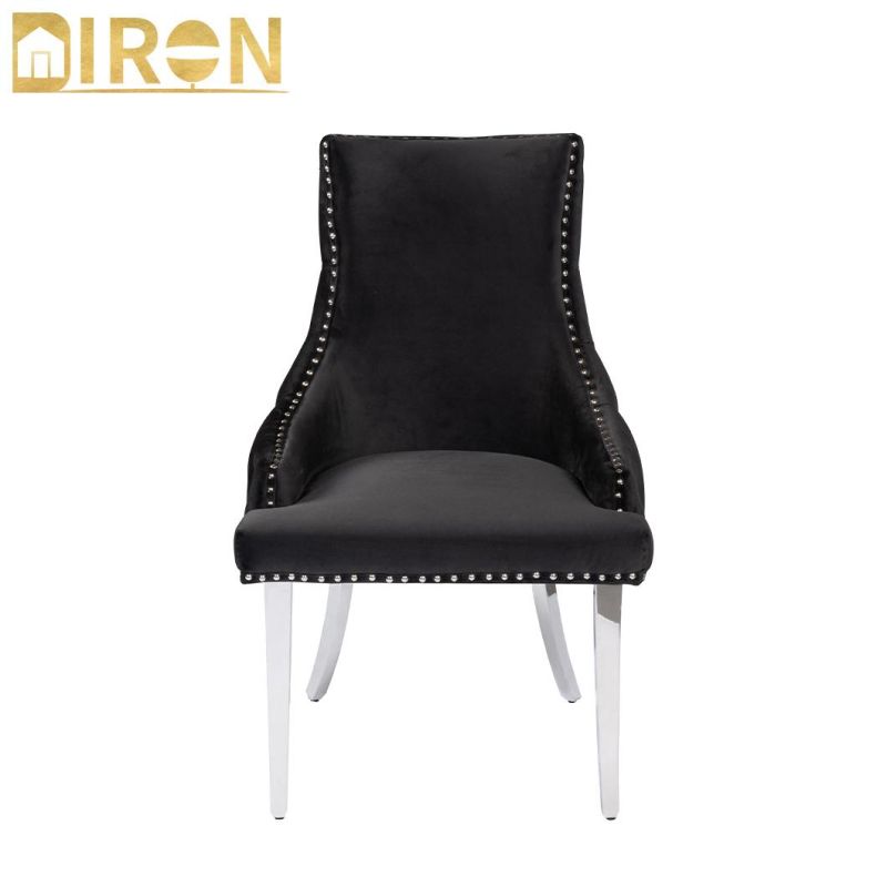 2022 New Design Hot Sale Popular Good Quality Velvet Fabric Upholstered Dining Chair for Dining Room and Living Room