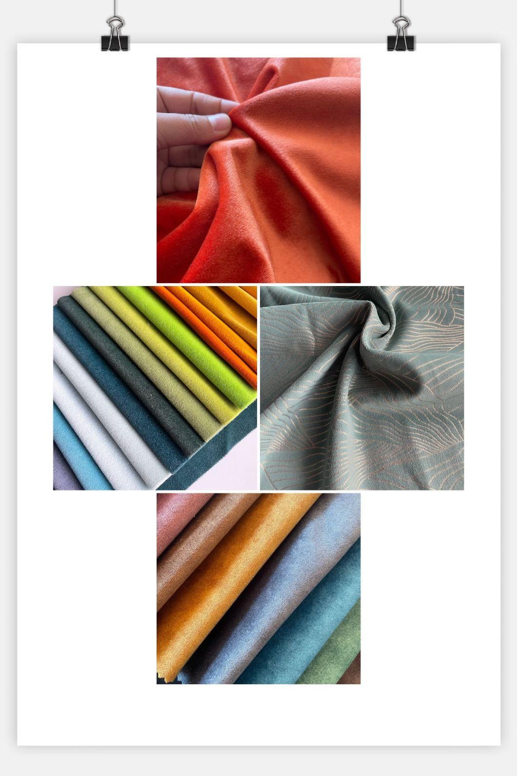 Two Tones Fake Linen Woven Couch Fleece Upholstery Fabric Sofa Material Furniture Cloth (WH040)