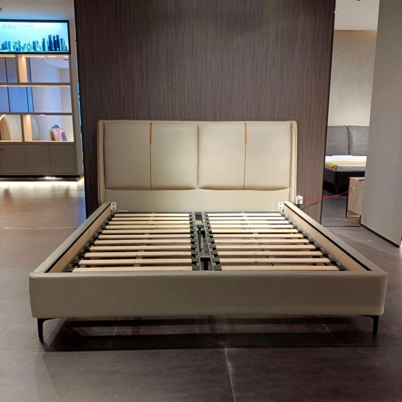 European Style Bed Durable Wooden Frame Bed Modern Design Bed