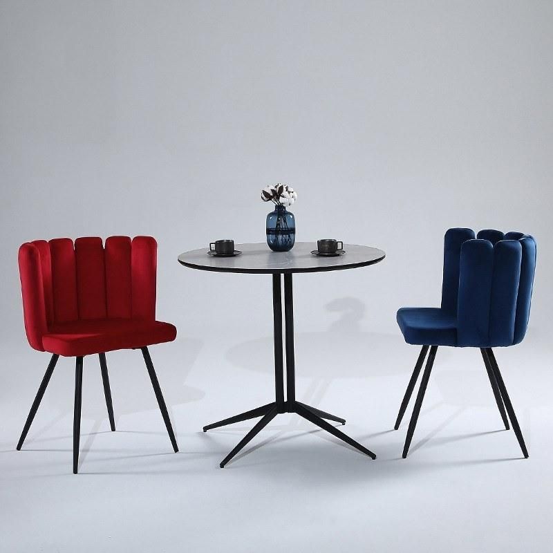 Luxury Design Upholstery Arm Cafe Chair Velvet Dining Chairs