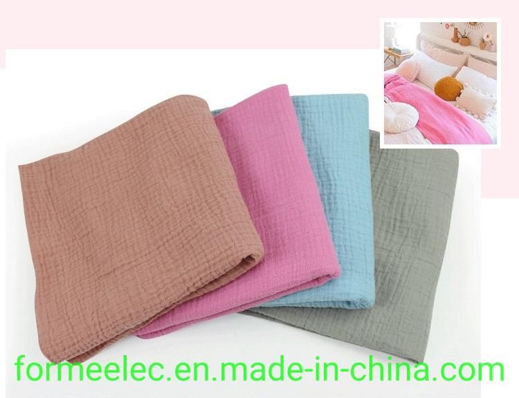 Home Textile Cotton Fabric Double Gauze Cotton Yarn Seersucker 125g 40s Double Crepe