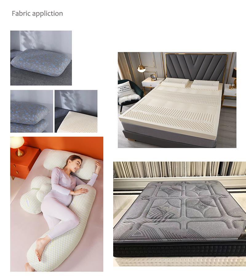 Polyester Hemp Grey Honeycomb Knitted Jacquard Mattress and Pillow Protector Fabric