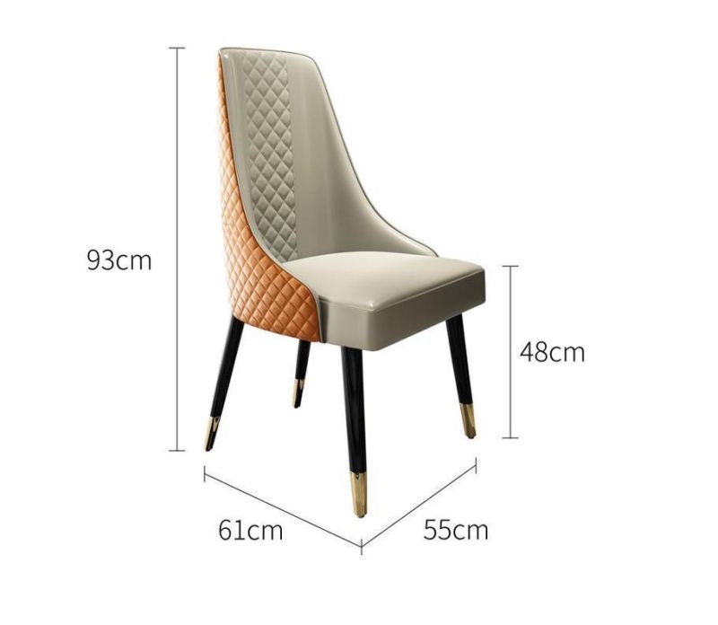 Restaurant Furniture Hotel Dining Leather Chair Upholstered High Back Chair