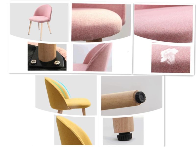 Nordic Simple Backrest Household Solid Wood Makeup Student Study Desk Computer Chair Bedroom Dressing Stool Dining Chair