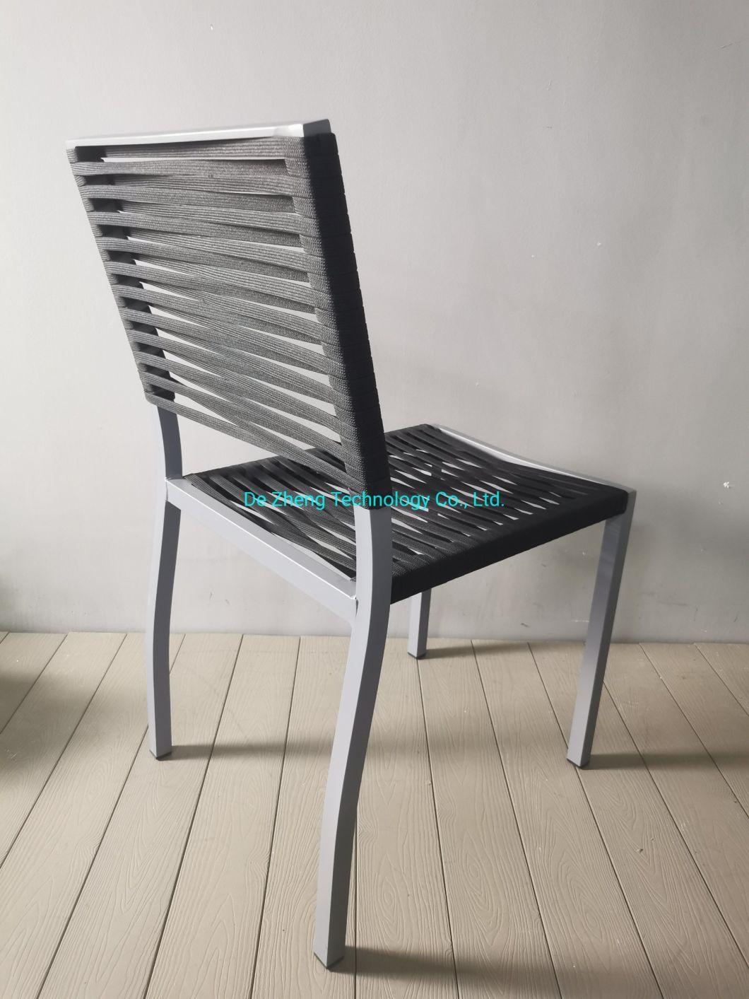 Restaurant Aluminium Outdoor Rope Dining Chair