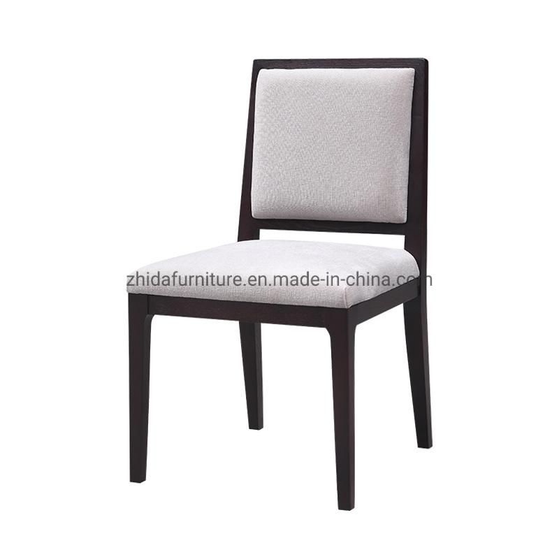 Dining Furniture Modern Hotel Furniture Dining Chair Restaurant Wooden Frame Fabric Seat Chair