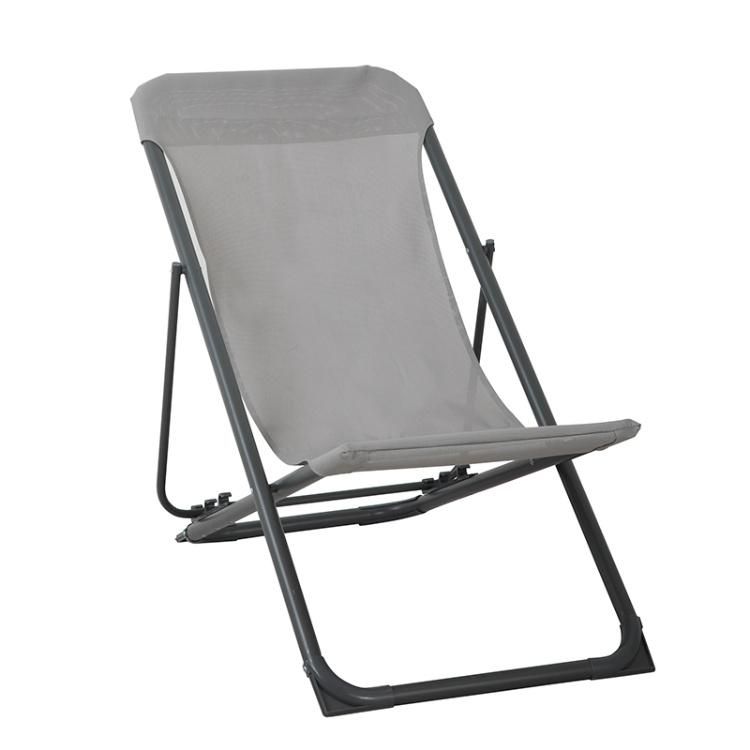 Cheep Price Outdoor Furniture Steel Sling Adjustable Beach Chair