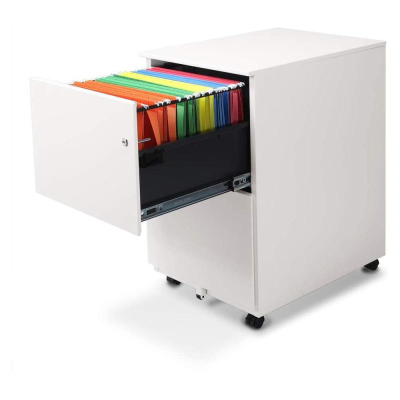 Gdlt Office Furniture File Cabinet 2 Drawers Large Capacity Mobile Metal Selling Simple Filing Cabinet