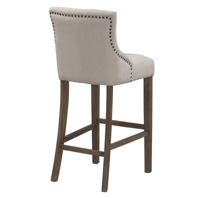 Modern Furniture Hot Sale Simple High Wood Stool Fabric Home Relax Chair