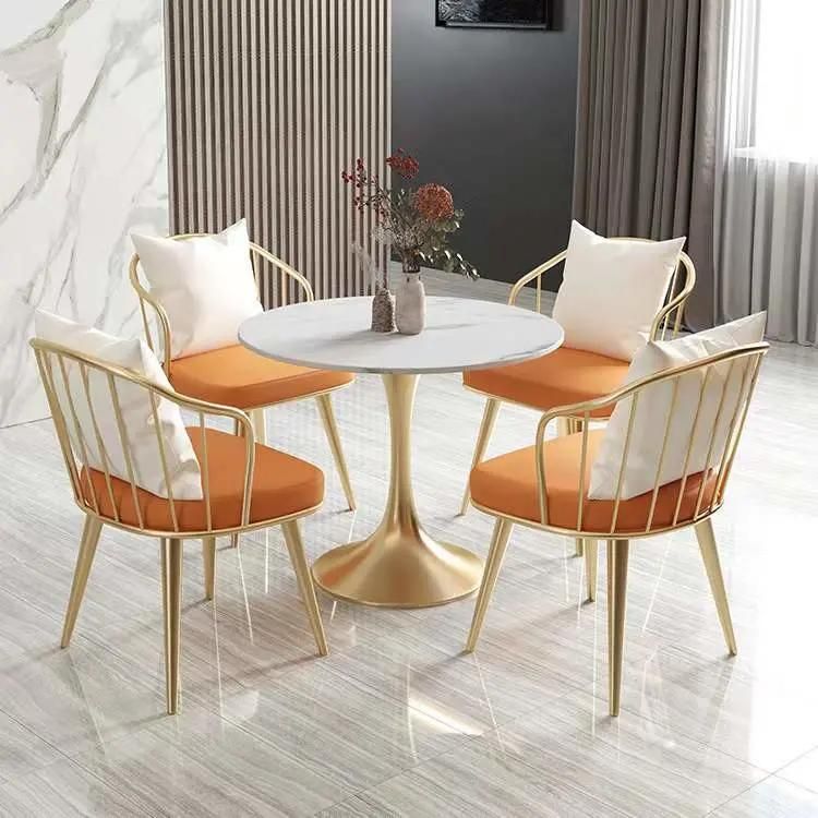 Modern Home Furniture Sets Metal Legs Velvet Dining Chairs