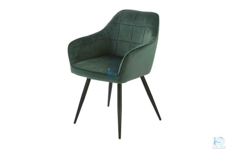 Wholesale New Type Nordic Modern Luxury Outdoor Living Room Restaurant Furniture Colorful Black Velvet Dining Chair