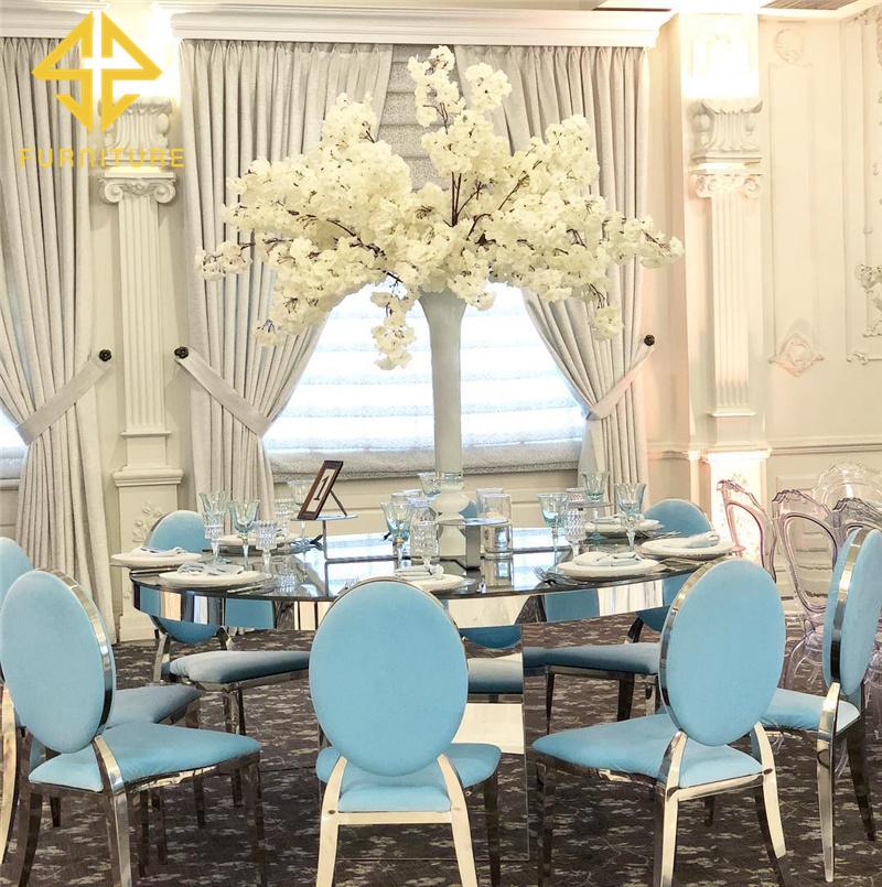 Modern Luxury Home Furniture Dining Room Chairs Stainless Steel Legs Velvet Fabric Dining Chairs