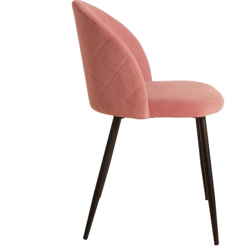 Pink Round Back Fabric Chair Pink Dining Chair Velvet