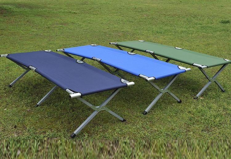 Blue Aluminum Military Camping Folding Bed (ET-CHO116)