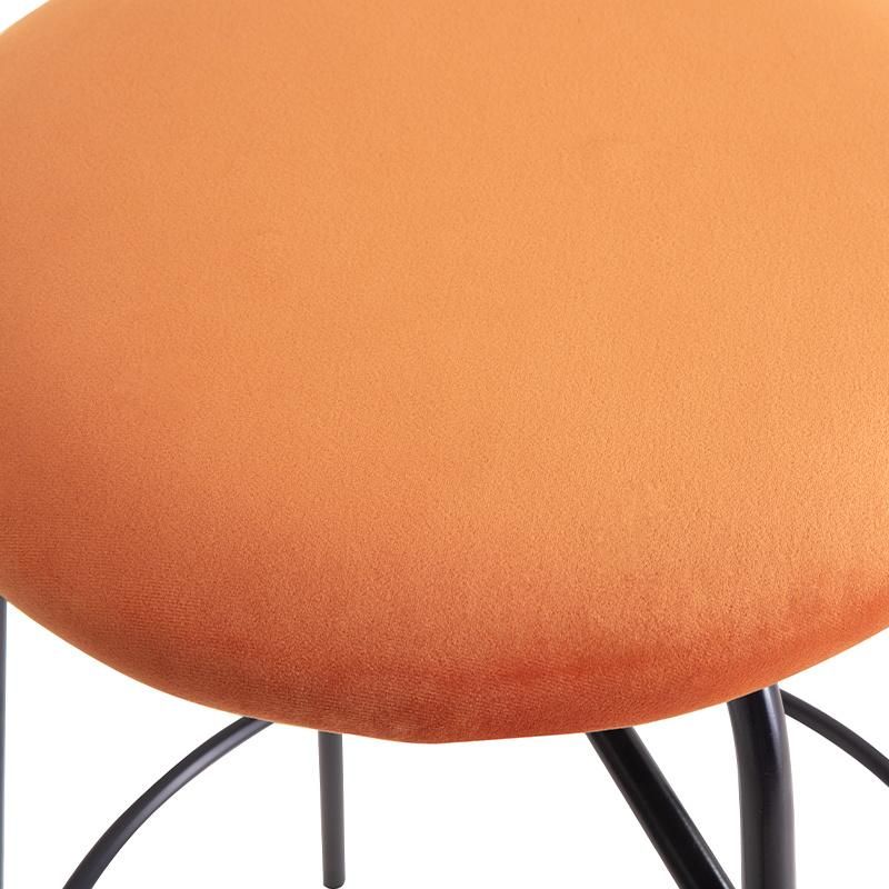 Hot Sale Metal Barstool Comfortable Fabric Barstool Wholesale Morden Metal Legs Bar Stool Chair