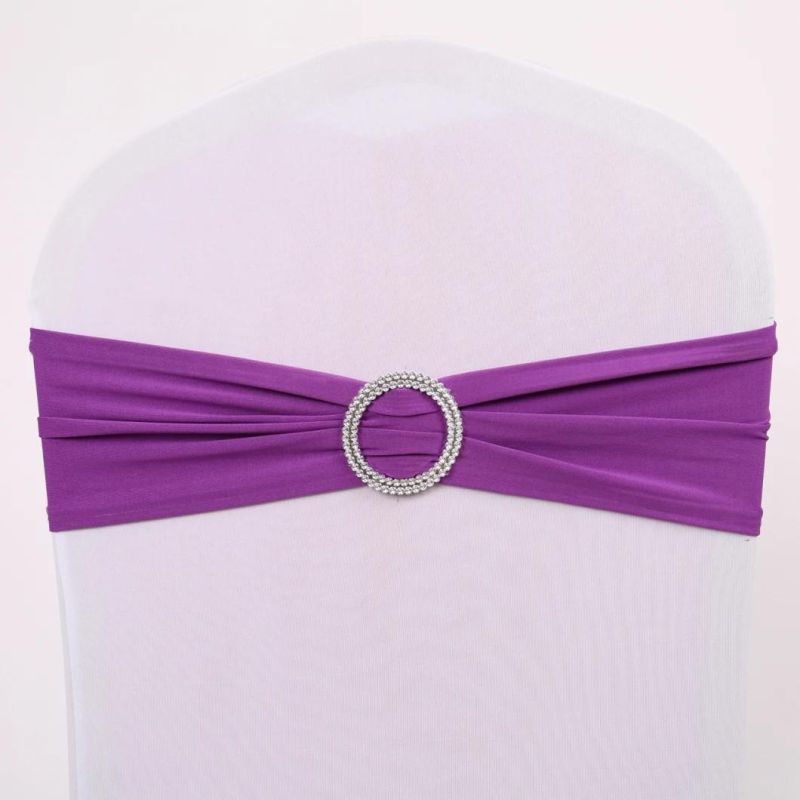 Elastic Spandex Sash with Buckle for Chair of Wedding and Banquet