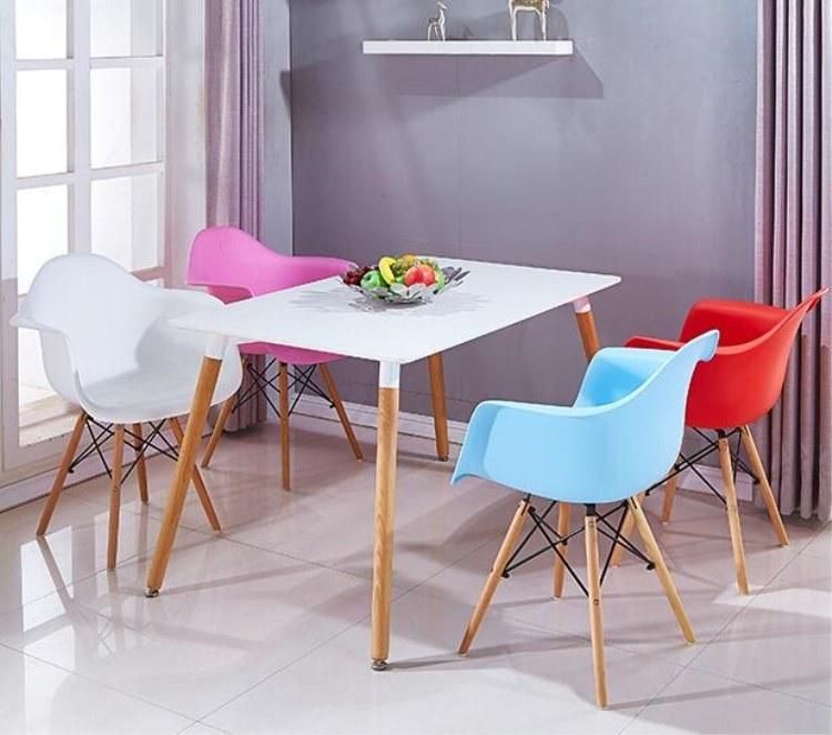 Wholesale Modern Nordic Dining Table Set Design Square Wood Dining Table for 6 People