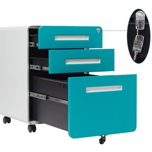 3 Drawer Movable File Cabinet