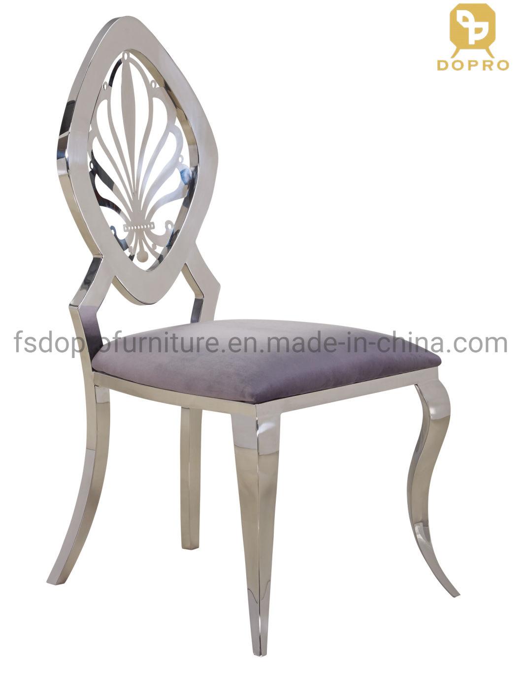 Home Furniture Modern New Design Metal Velvet Fabric Dining Room Chairs