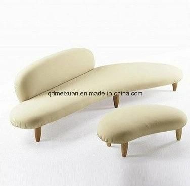 Creative Personality Arc Office Combination Pebbles Day Type Sofa Cloth Art Sofa Simple Living Room Furniture One Set (M-X3265)