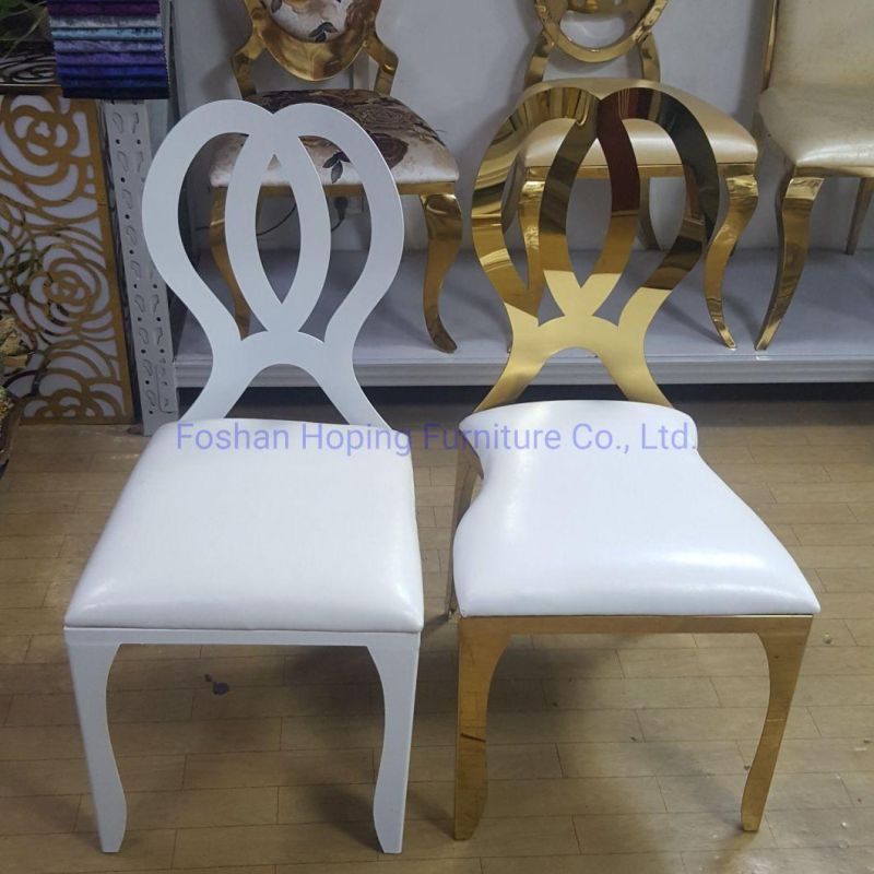 Dining Room X Back White Stainless Steel Tiffany Chairs Wedding Wide Chair