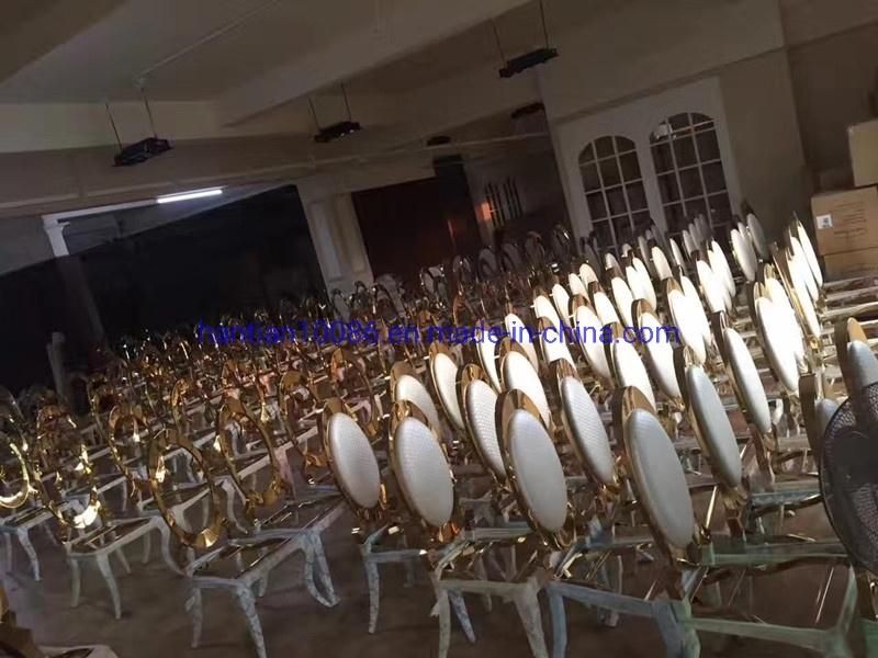 Banquet Sillas for Events Metal Stage Wedding Chair Decoration Back Dining Chair