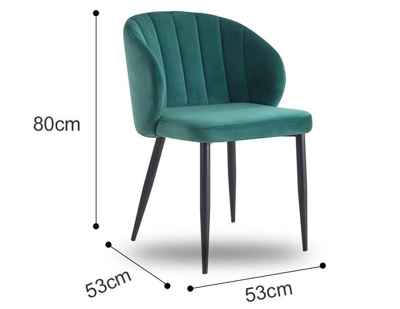 Dining Chair Velvet Dining Chair with Armrest Green Velvet Dining Chair