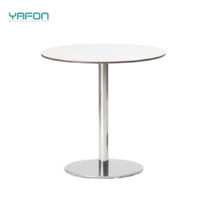 Factory Hot Sales Modern Furniture Brushed Stainless Steel Round Coffee Table for Office Shop