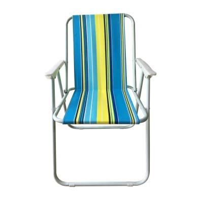 High Back Beautiful Printed Fabric Design Printing Folding Spring Chair