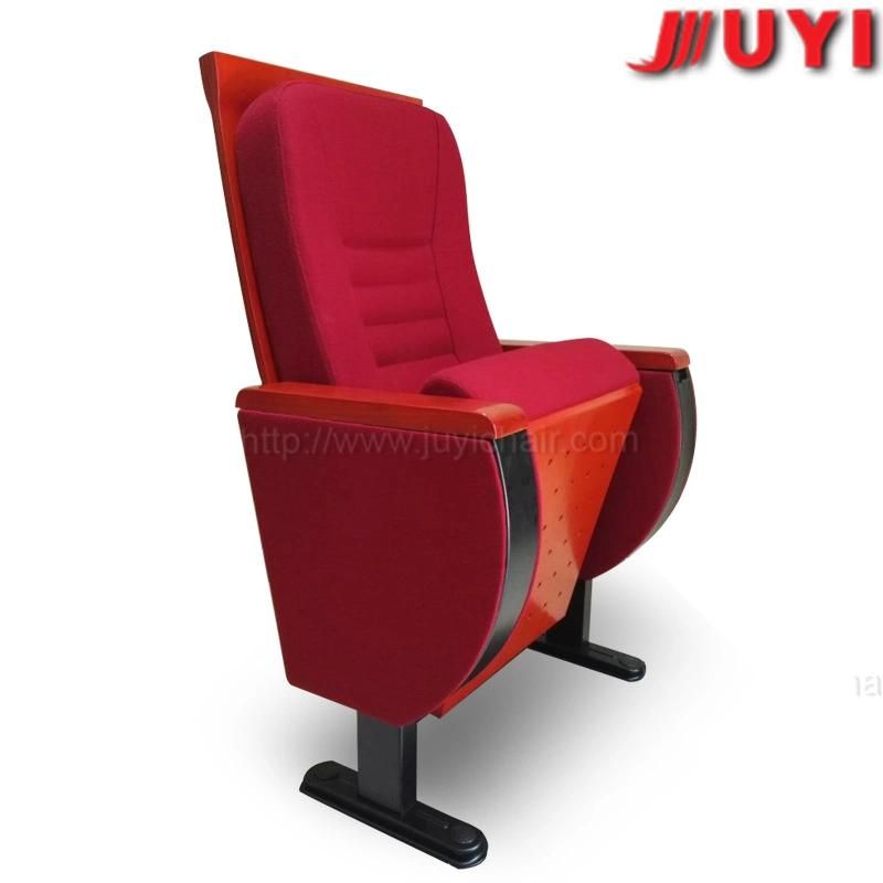 Jy-998tg Fabric Price Wooden Folding Chair Matel Leg Wooden Armrest Wite Pads Conference Chair