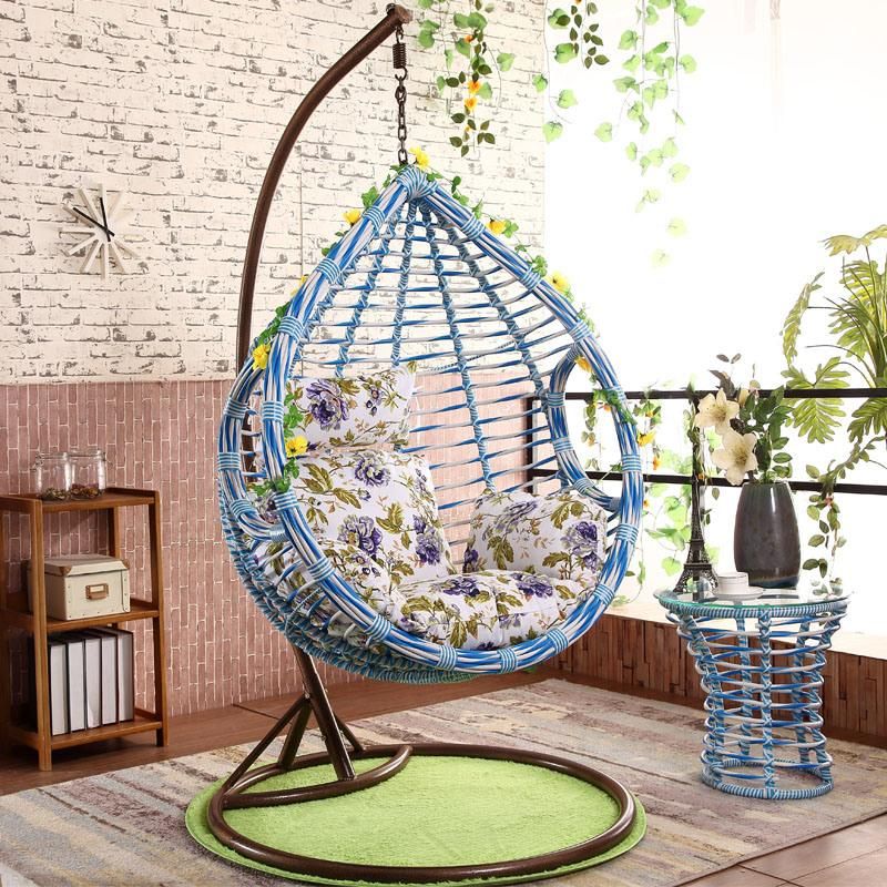 Outdoor Wicker Garden Hanging Swing PE Egg Patio Rattan Chair