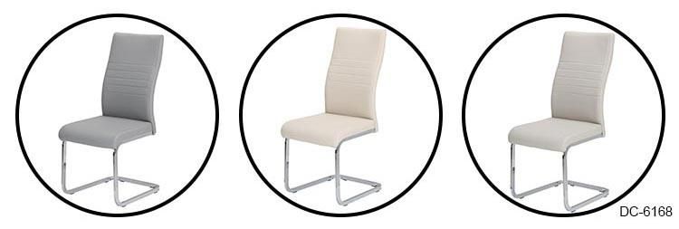 Velvet Fabric Chrome Metal Legs Dining Room Chair Dining Chair