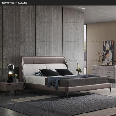 Modern Bedroom Furniture Bed Import Leather with Metal Head Structure and Leg Gc1833