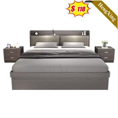 Hot Sale Home Hotel Bedroom Furniture MDF Melamine Wooden Wall King Queen Bed Storage Children Kids Bed (HX-8ND9599)