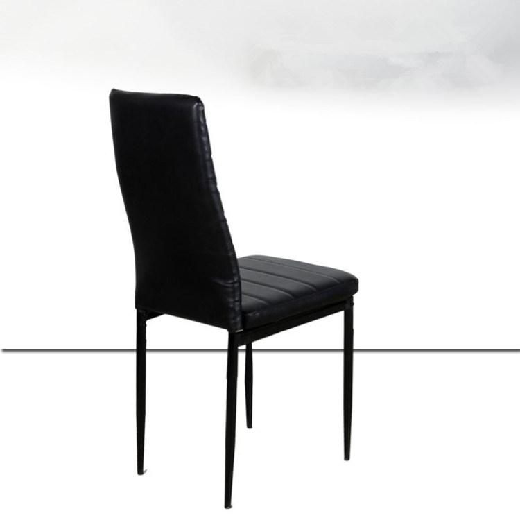 Single Modern Bedroom Chairs Hotel Leisure Chair Milano 4 Legged PU Leather Dining Chair