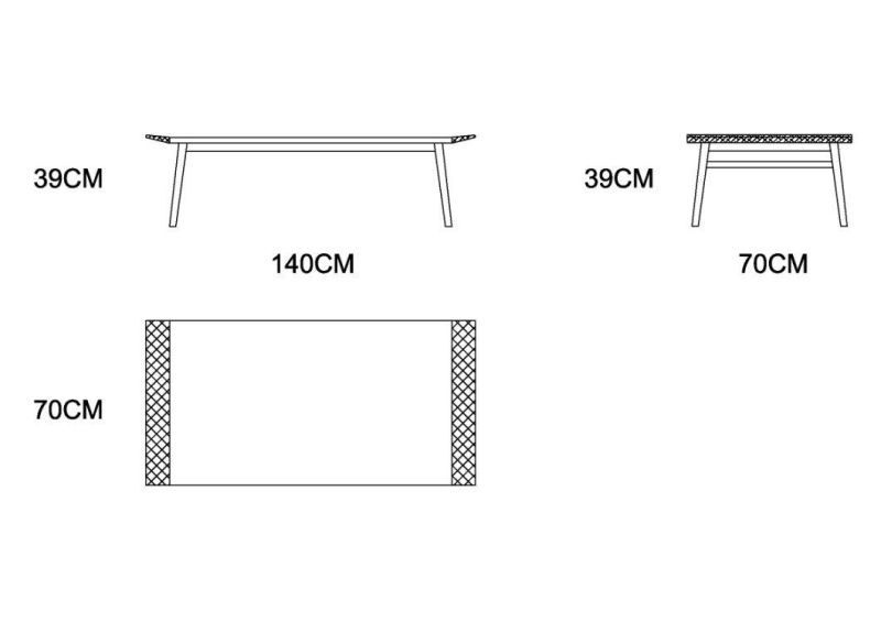 Nordic Home Villa Furniture Living Room Luxury Walnut Solid Wood Design Modern Square Coffee Tea Table