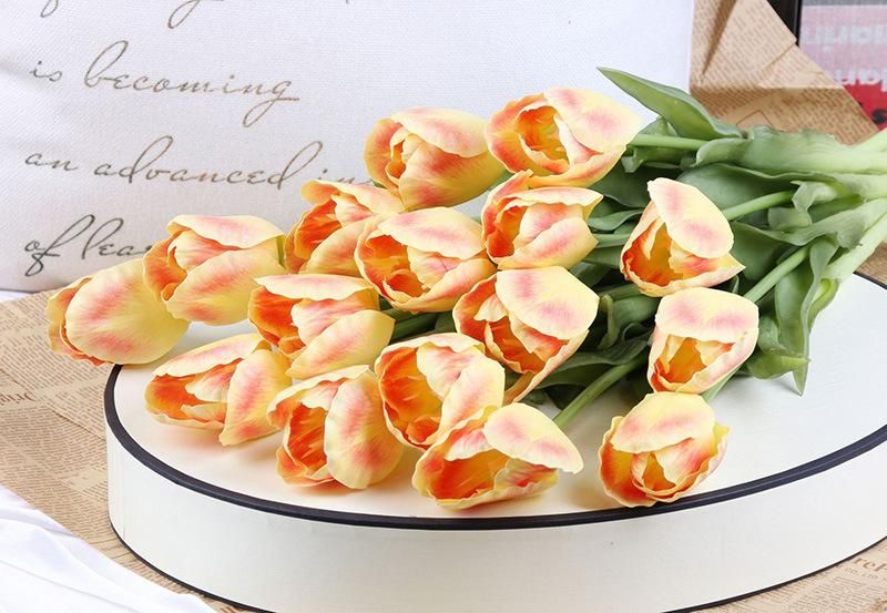 Wholesale Silk Artificial Tulips Fabric Flowers for Wedding Home Party Decor