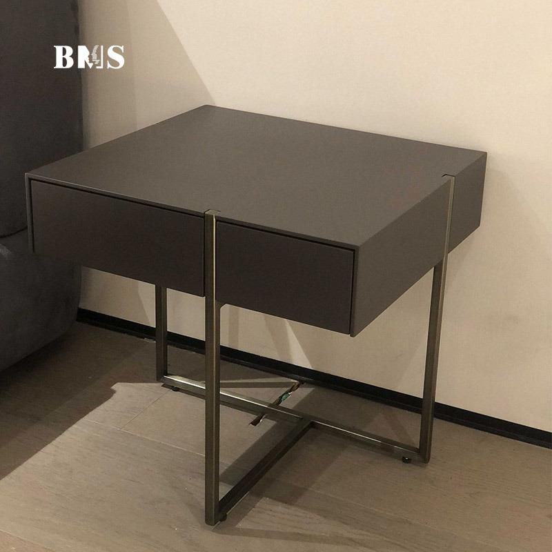 High-End Modern New Design Drawer Bedroom Bed Wood Side Table