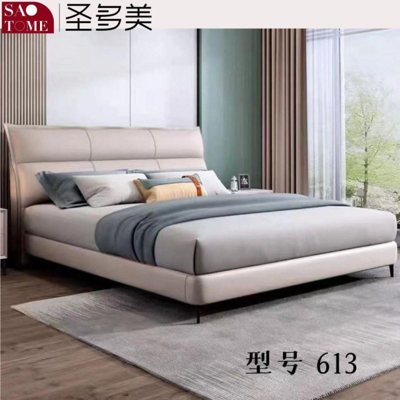 Modern Bedroom Furniture Dark Grey Tech Fabric Double Bed 1.5m 1.8m