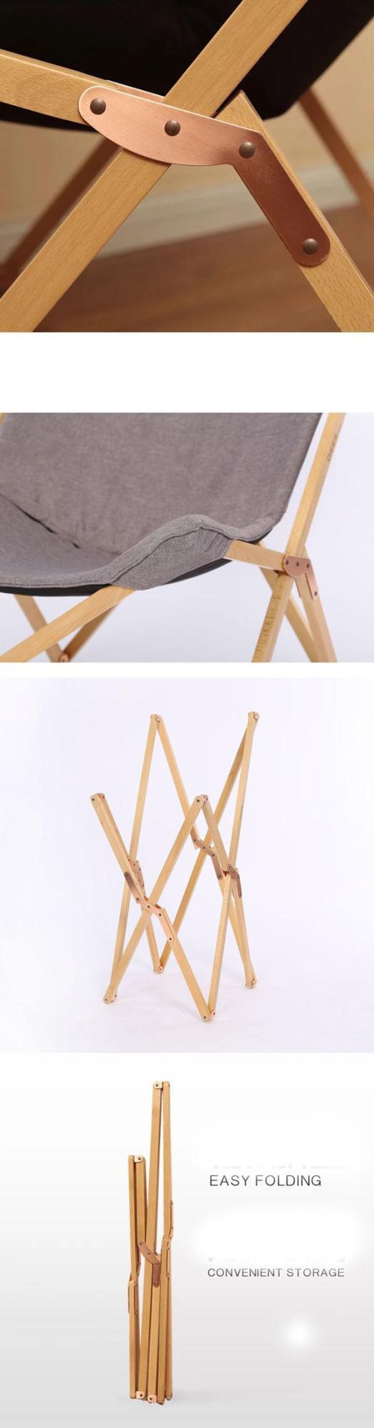 Portable Outdoor Beach Foldable Wooden Camping Chair