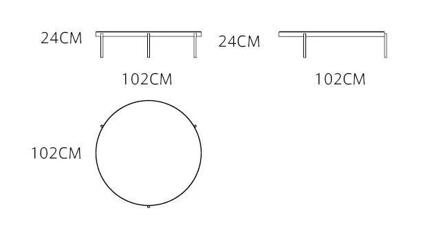 Modern Home Furniture Living Room Metal Leg Marble Top Center Coffee Table Luxury Sectional Round Tea Table