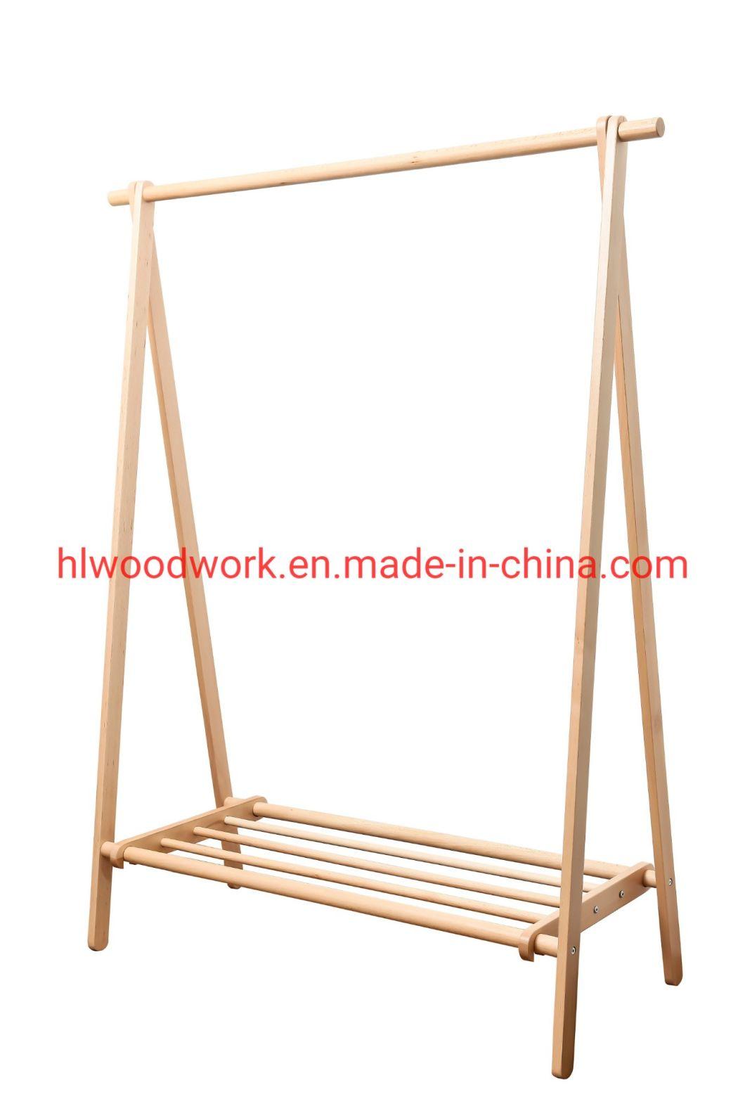 Beech Wood Stand Coat Rack Stand Hanger Foyer Furniture Fence Style Living Room Coat Rack Entrance Hall Furniture