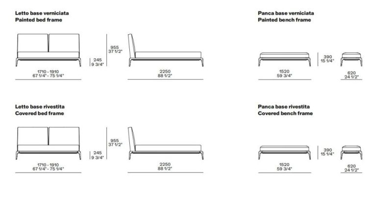 Park Bench, Latest Italian Design Bench in Bedroom or Living Room, Home Furniture Set and Hotel Furniture Custom-Made