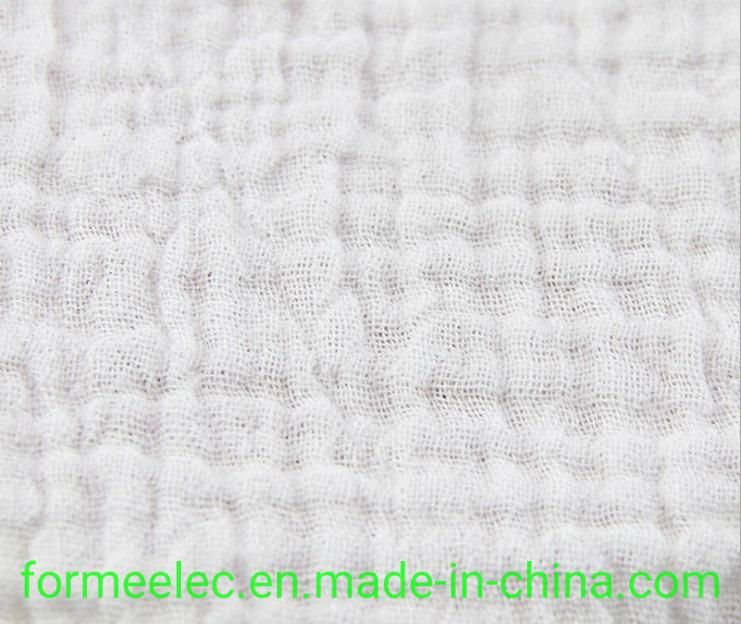 Home Textile Cotton Fabric Double Gauze Cotton Yarn Seersucker 125g 40s Double Crepe