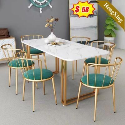 Nordic Fashion Multi-Functional Coffee Table Dining Table Desk with Fabric Metal Chair