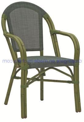 Green Bamboo Looking Dining Room Fabric Chair