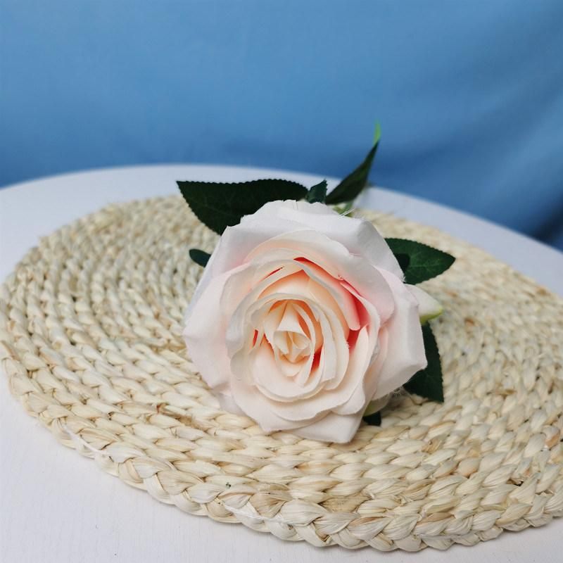 Wholesale Wedding Silk Fabric Artificial Rose Flower