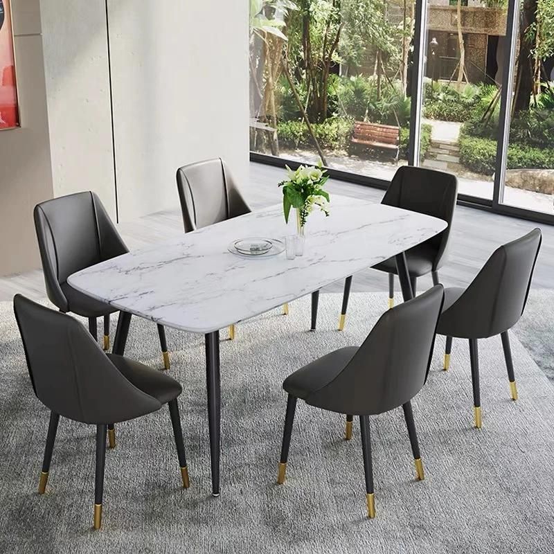 Stainless Steel Dining Armrest Chairdining Table with Chairs 6 Seaterdining Chair Replica