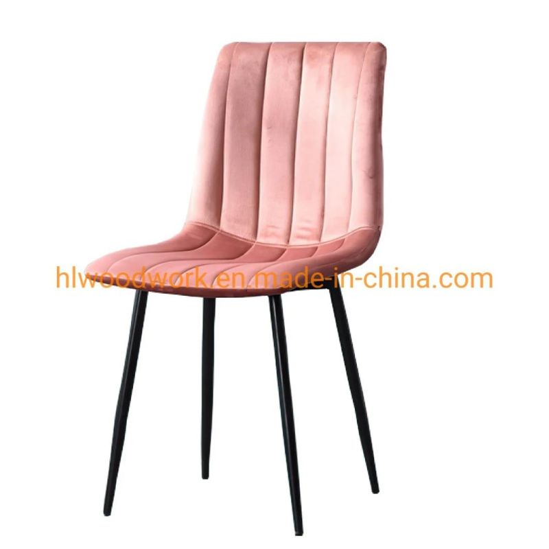 Multiple Color Furniture Living Room Sets Metal Legs Design Modern Fabric Restaurant Dining Chairs